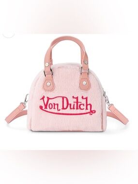 NWT Von Dutch Bowling Bag - Light Pink Fur